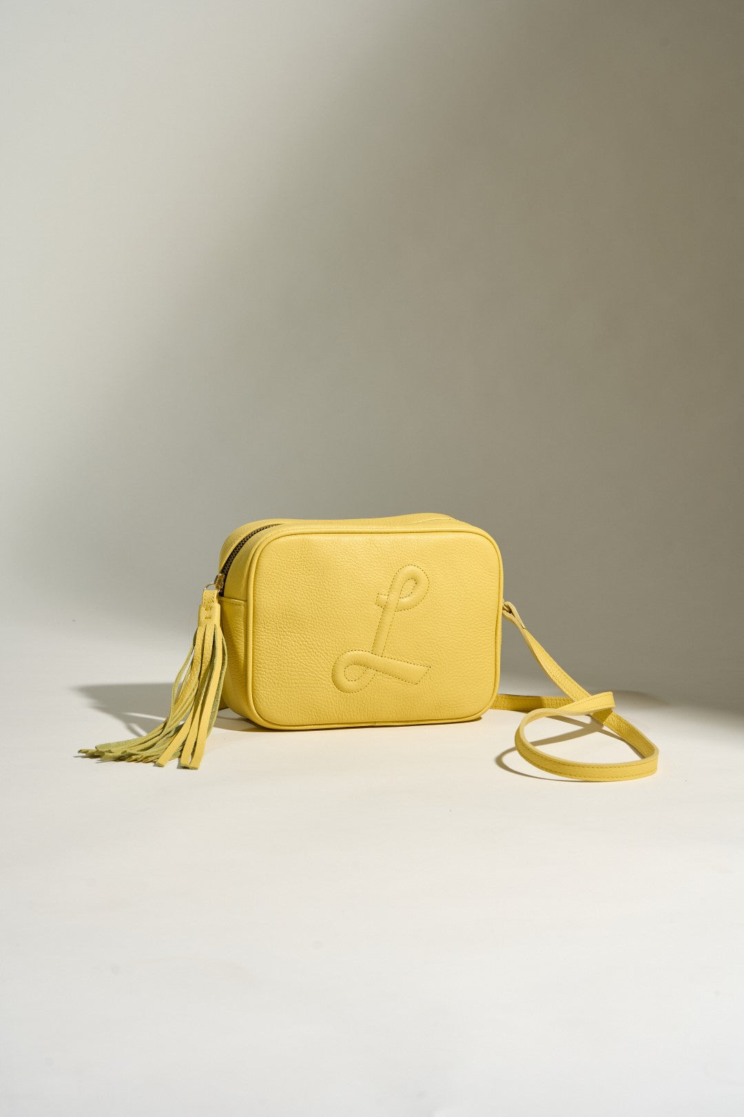 Pre-owned Outdoor Leather Bag In Yellow