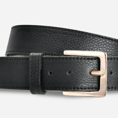 Quality Leather Belt in Black Designed by Lund Leather