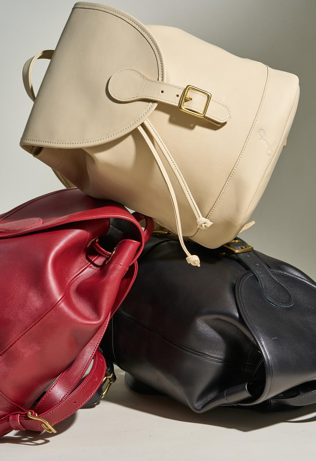 deep red leather backpack Large Red Leather Backpack