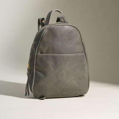 Zippered Backpack - Gray