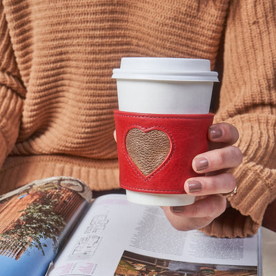 Reusable Cup Sleeve - Red Heart