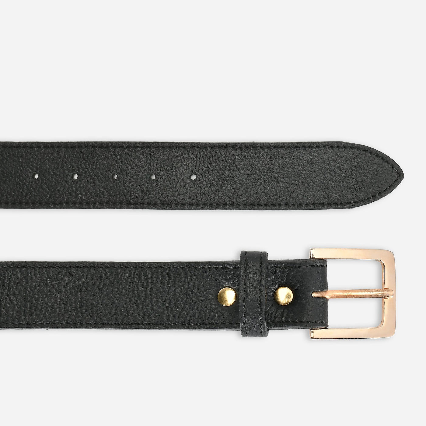 Women's Classic Black Leather Belt | Lund Leather