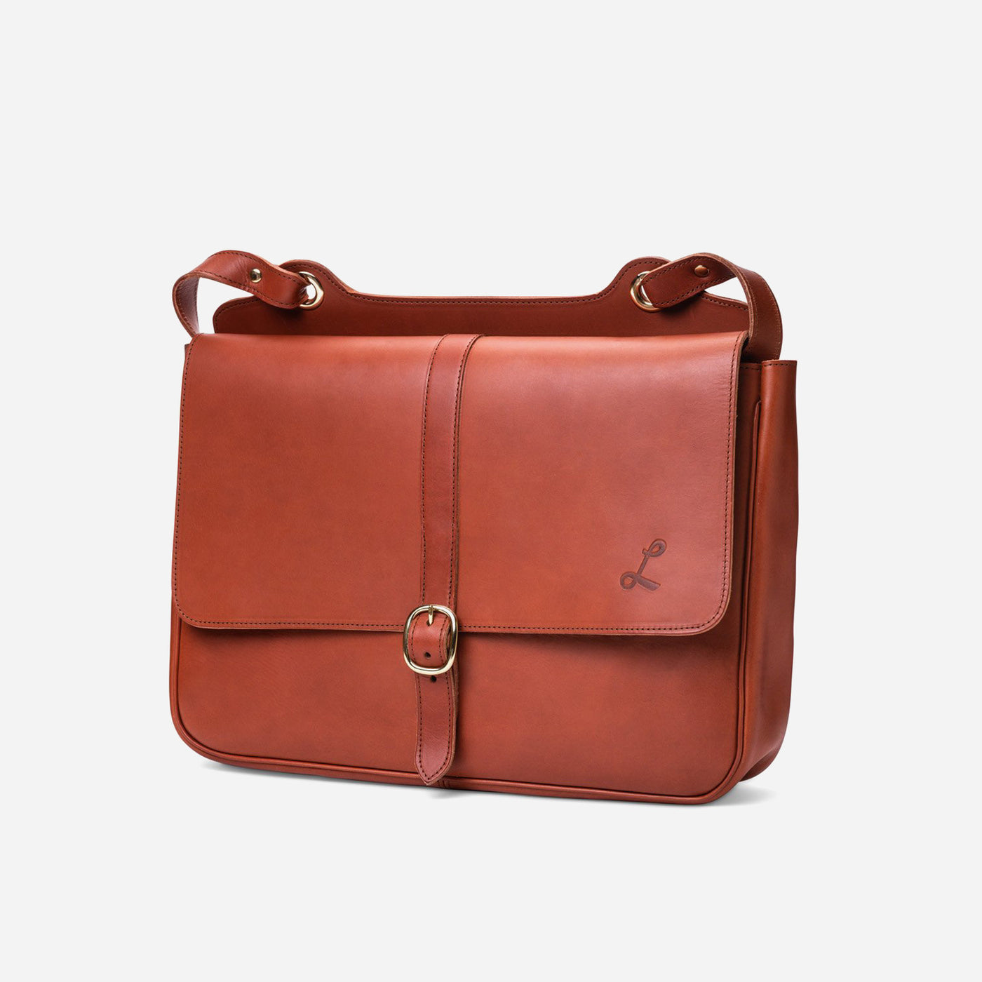 Crossbody tote bag/handbag Color: Caramel vegetable tanned cow leather -  Shop totally-handmade Messenger Bags & Sling Bags - Pinkoi